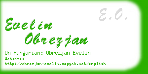 evelin obrezjan business card